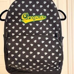 University of Oregon Ducks Black and White Duck Print Backpack